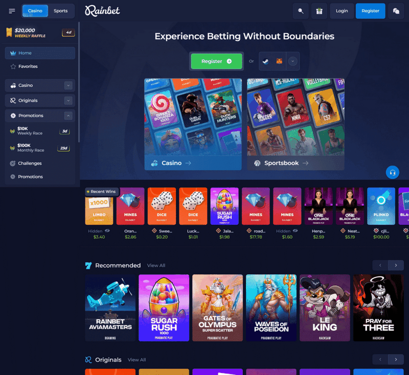Rainbet: Elite Bitcoin Online Casino with Massive Incentives & Crypto Rewards